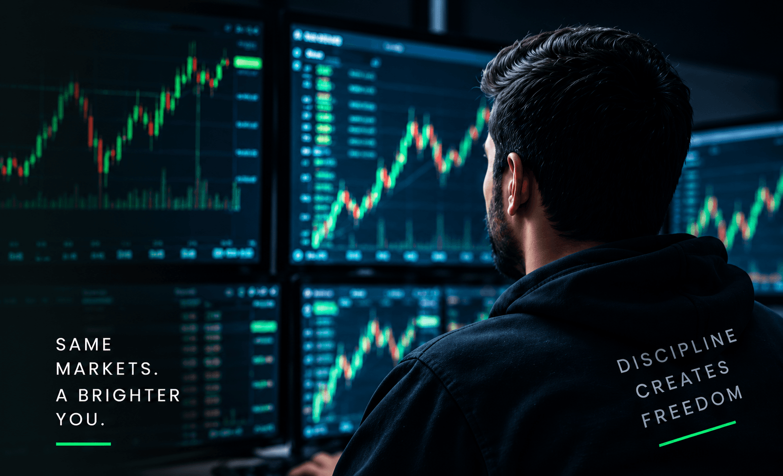 MINE FX trader at a trading workstation